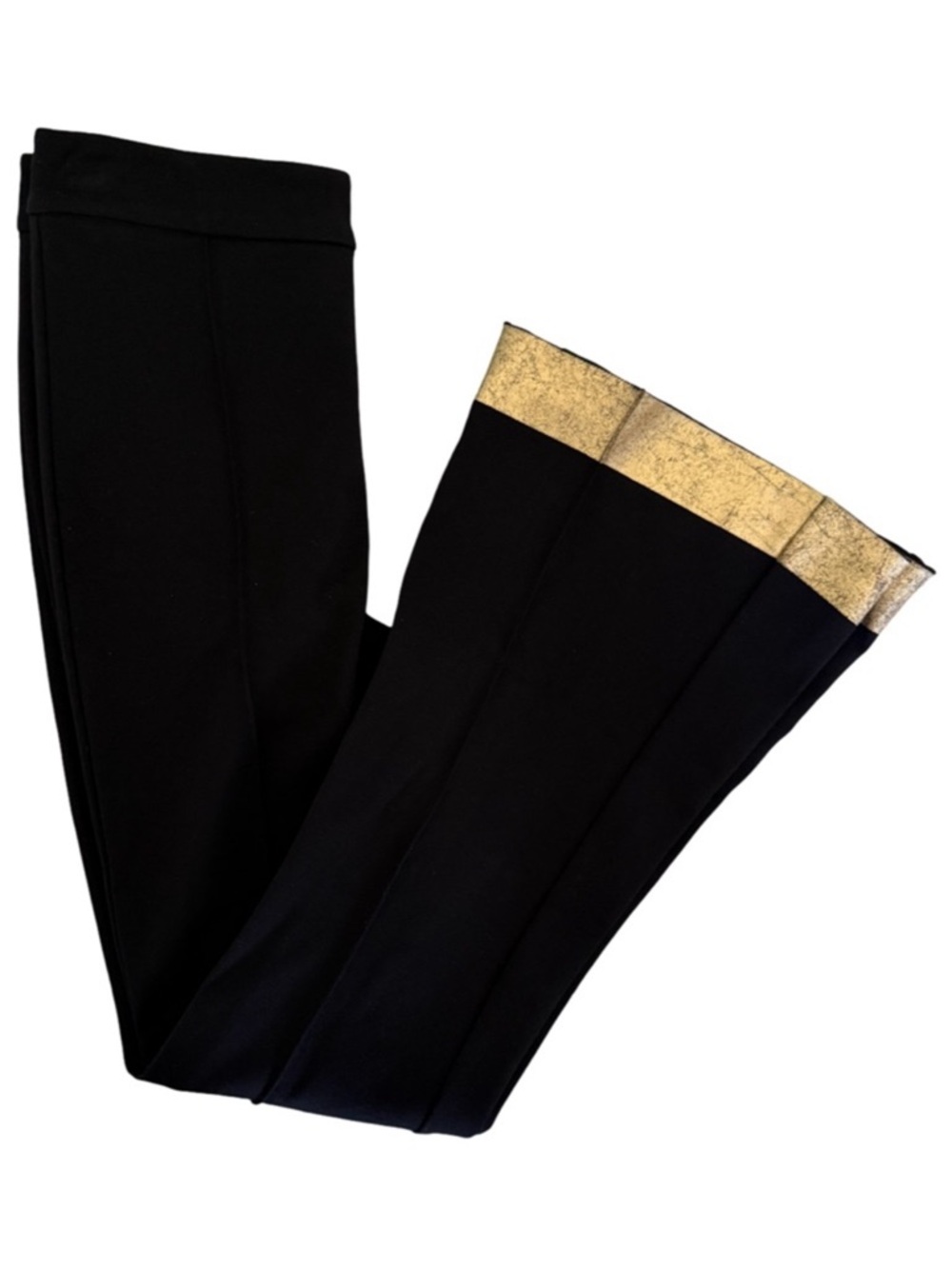 Cynthia Rowley Athena Gold Hem Cropped Pants NWT Size 6 - Picture 6 of 10